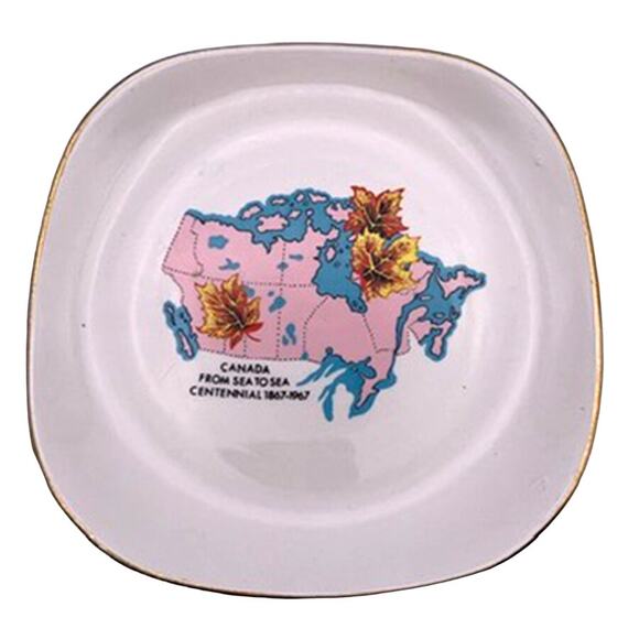 Canada "From Sea to Sea" Centennial 1867-1967 Vintage Souvenir Ceramic Plate - Picture 1 of 5